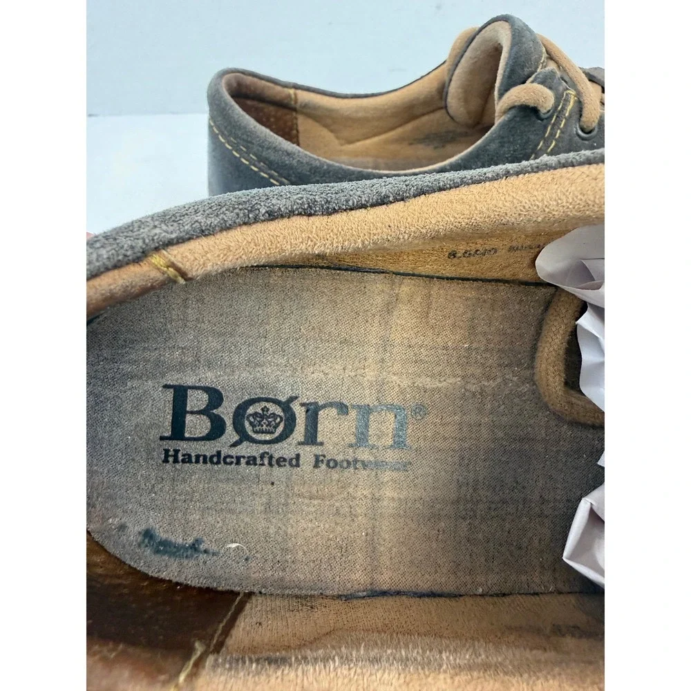 Vtg‎ Born Mens Brown Distressed Leather Lace Up Oxford Shoes F76340 Size 8.5/40